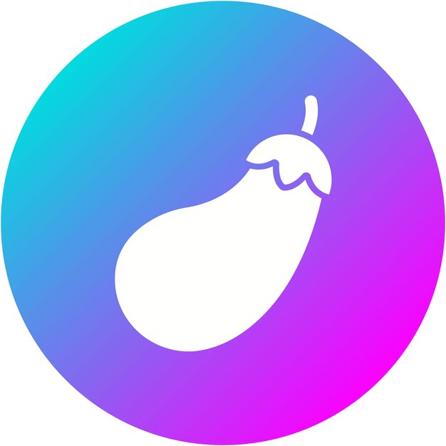 El icono vectorial de la berenjena se puede usar para el conjunto de iconos de otoño