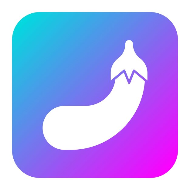 El icono vectorial de la berenjena se puede utilizar para el conjunto de iconos de frutas y verduras