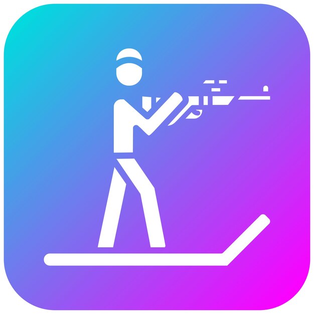 Icono vectorial de biatlón Se puede usar para el conjunto de iconos de los Juegos Olímpicos