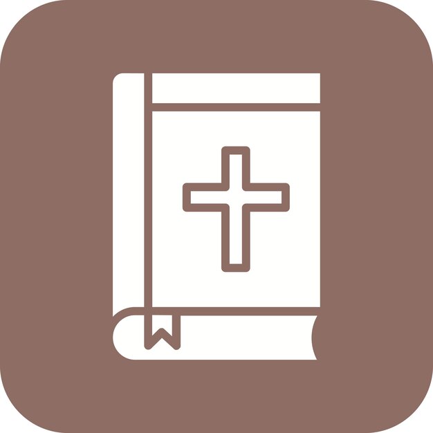 El icono vectorial de la Biblia se puede usar para el conjunto de iconos de Crimen y Ley