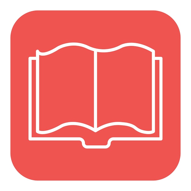 El icono vectorial de la bibliografía se puede utilizar para el conjunto de iconos de literatura