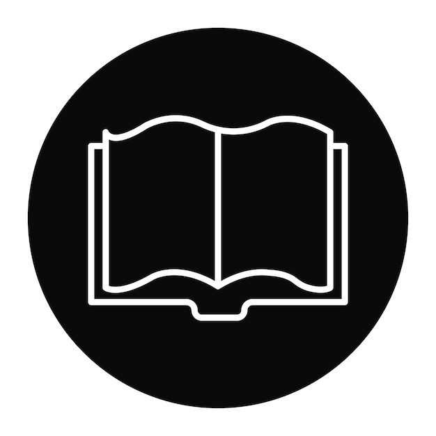El icono vectorial de la bibliografía se puede utilizar para el conjunto de iconos de literatura