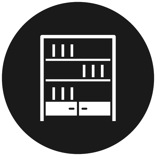 El icono vectorial de la biblioteca se puede utilizar para el conjunto de iconos de la biblioteca