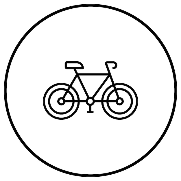 El icono vectorial de la bicicleta se puede usar para el conjunto de iconos de atletismo