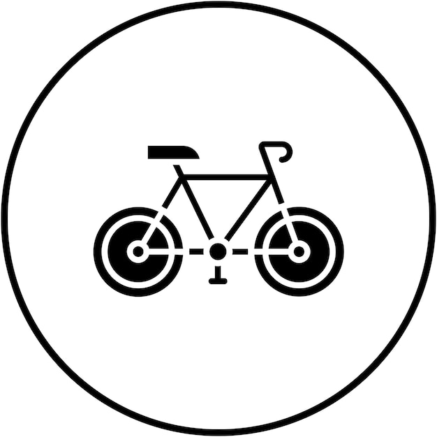 El icono vectorial de la bicicleta se puede usar para el conjunto de iconos de atletismo