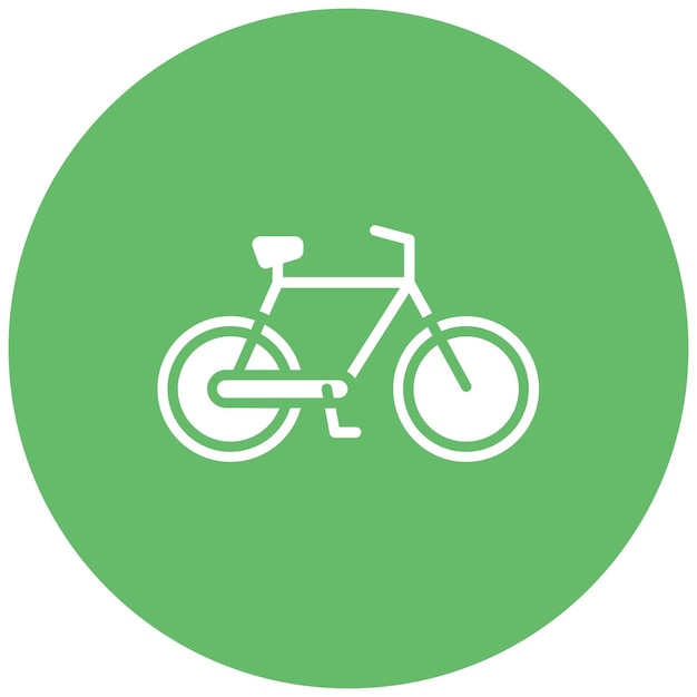 El icono vectorial de la bicicleta se puede usar para el conjunto de iconos del Día de la Tierra