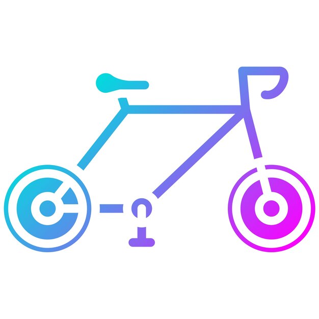 El icono vectorial de bicicletas se puede usar para el conjunto de iconos de diversión al aire libre