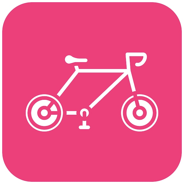 El icono vectorial de bicicletas se puede usar para el conjunto de iconos de diversión al aire libre