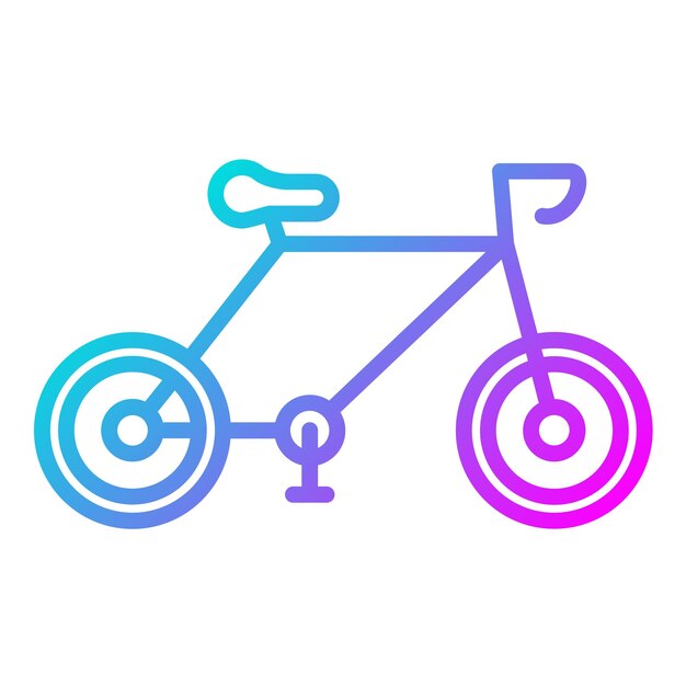El icono vectorial de bicicletas se puede usar para el conjunto de iconos de diversión al aire libre