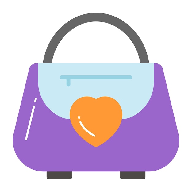 Icono vectorial bien diseñado de moda y belleza de bolsos de mano