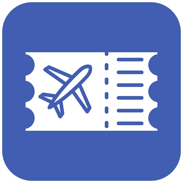 El icono vectorial del billete de avión se puede utilizar para el conjunto de iconos de lujo