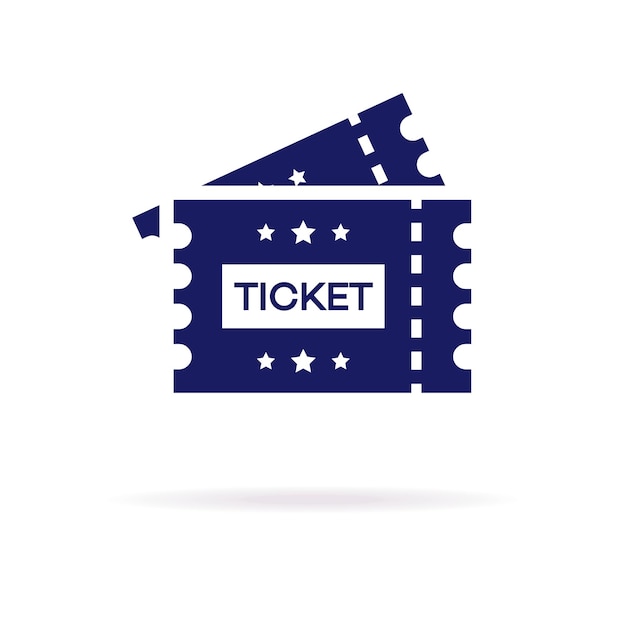 Icono vectorial de billete estilo plano aislado en fondo blanco para sitio web de cine ui aplicación móvil música concierto en vivo evento de danza 10 eps