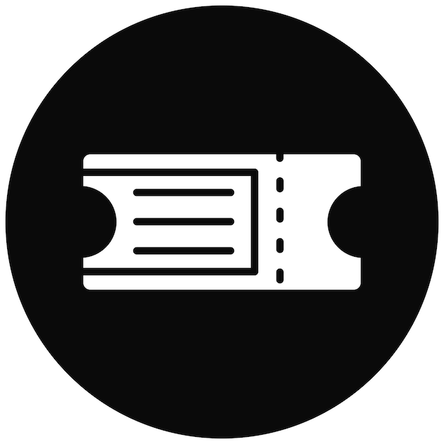 El icono vectorial del billete se puede usar para el conjunto de iconos de Beach Resort