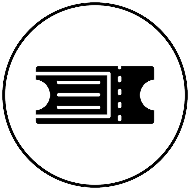 El icono vectorial del billete se puede usar para el conjunto de iconos de Beach Resort