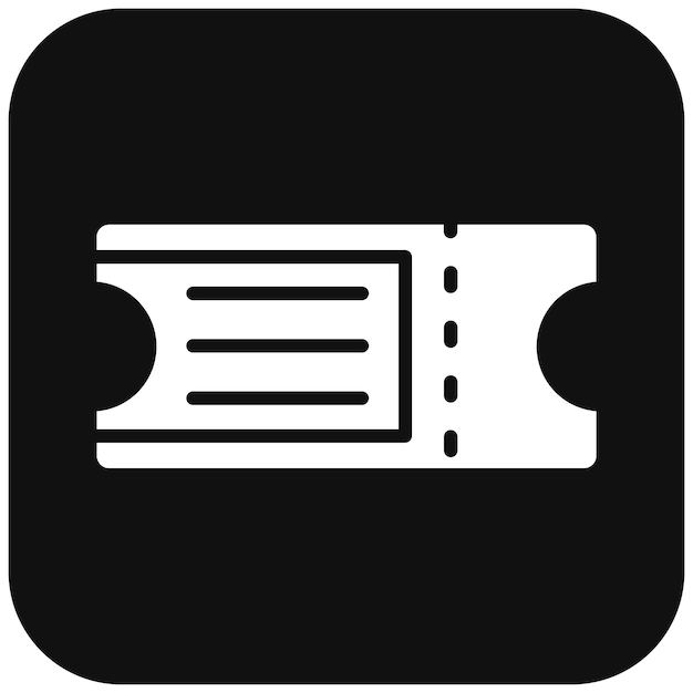 El icono vectorial del billete se puede usar para el conjunto de iconos de Beach Resort