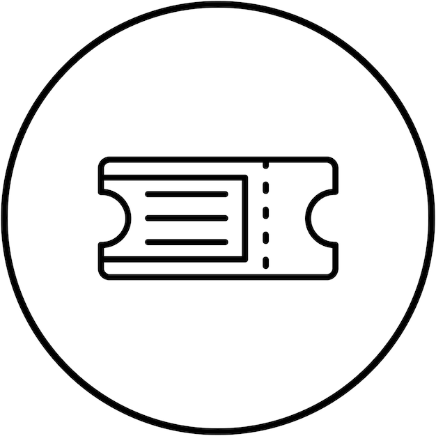 El icono vectorial del billete se puede usar para el conjunto de iconos de Beach Resort