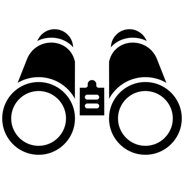 El icono vectorial binocular se puede usar para el conjunto de iconos de tiro con arco