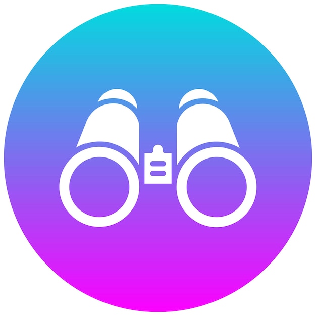 El icono vectorial binocular se puede usar para el conjunto de iconos de tiro con arco
