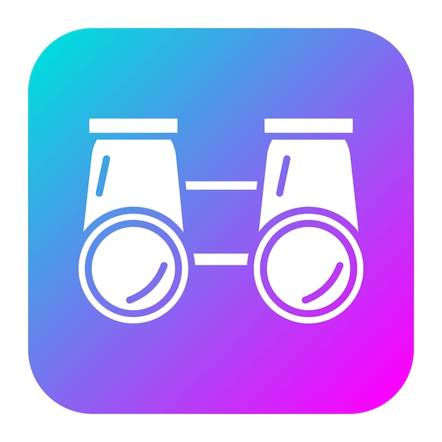 El icono vectorial binocular se puede utilizar para el conjunto de iconos de negocios y finanzas