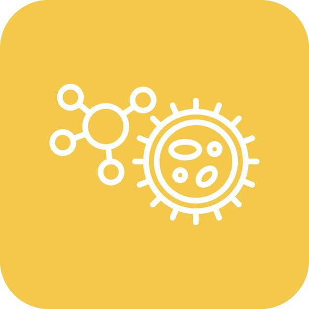 El icono vectorial de biología se puede utilizar para el conjunto de iconos de educación