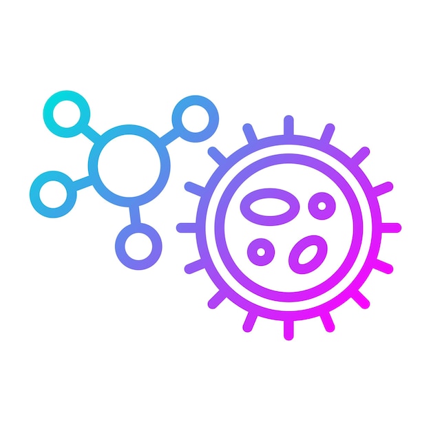 El icono vectorial de biología se puede utilizar para el conjunto de iconos de educación
