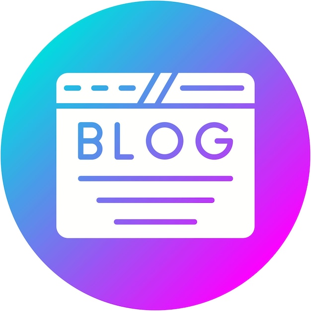 El icono vectorial del blog se puede utilizar para el conjunto de iconos de marketing web
