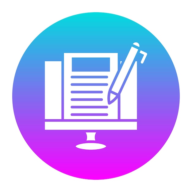 El icono vectorial de blogueo se puede usar para el conjunto de iconos de negocios basados en el hogar