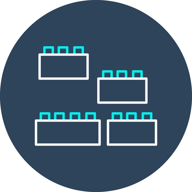 El icono vectorial de bloques se puede usar para el conjunto de iconos de bebé