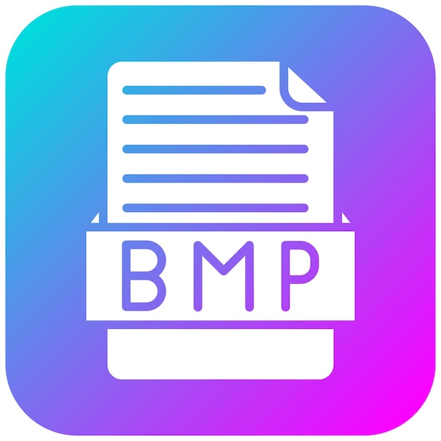 El icono vectorial de BMP se puede utilizar para el conjunto de iconos de formatos de archivo