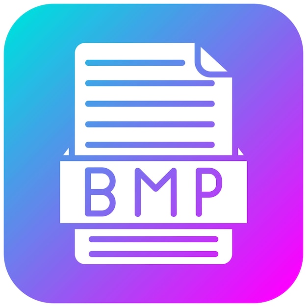 El icono vectorial de BMP se puede utilizar para el conjunto de iconos de formatos de archivo