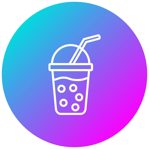 El icono vectorial de Boba se puede usar para el conjunto de iconos de World Cuisine