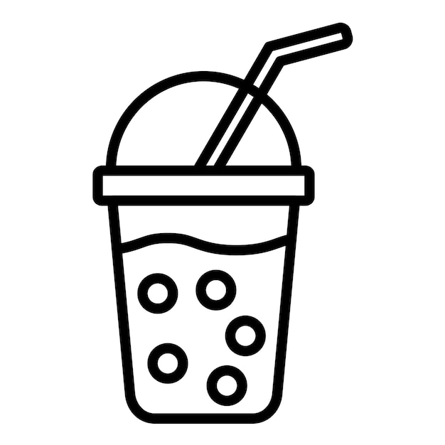 El icono vectorial de Boba se puede usar para el conjunto de iconos de World Cuisine