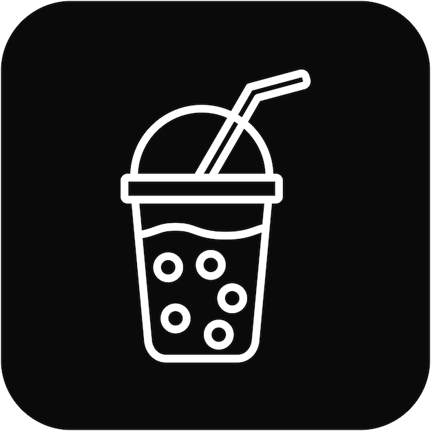 El icono vectorial de Boba se puede usar para el conjunto de iconos de World Cuisine