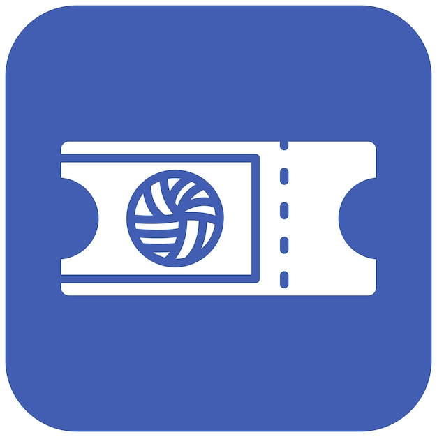 El icono vectorial del boleto se puede usar para el conjunto de iconos de voleibol