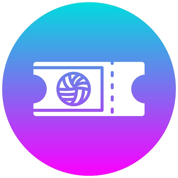 El icono vectorial del boleto se puede usar para el conjunto de iconos de voleibol