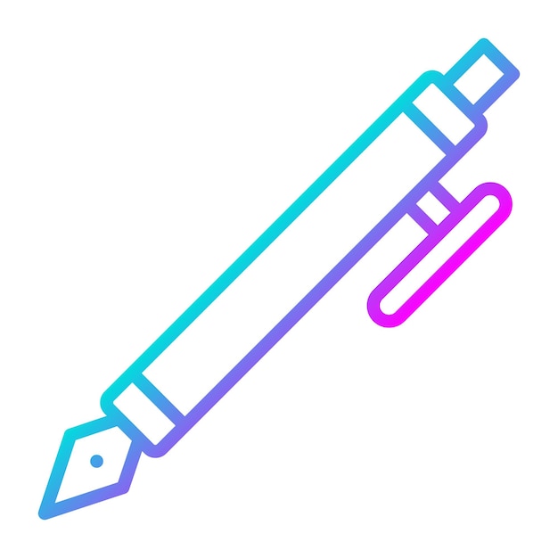 El icono vectorial del bolígrafo se puede utilizar para el conjunto de iconos de papelería de Office