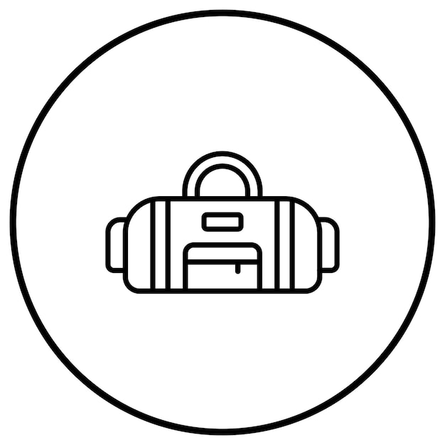 El icono vectorial de la bolsa deportiva se puede usar para el conjunto de iconos de atletismo