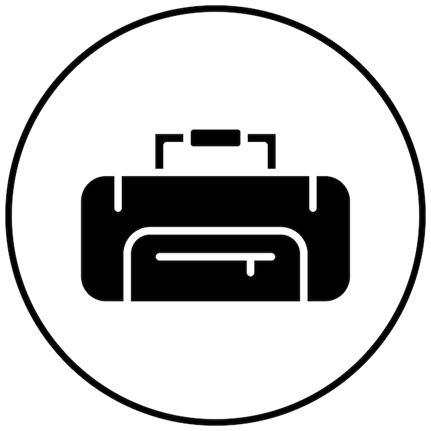 El icono vectorial de la bolsa deportiva se puede usar para el conjunto de iconos de rugby