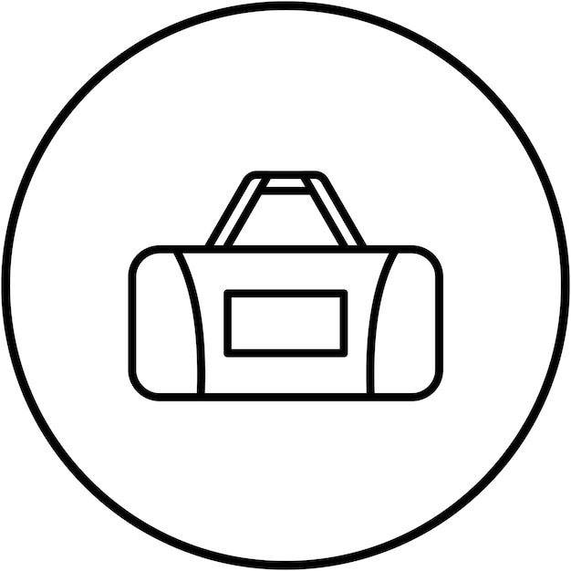 El icono vectorial de la bolsa deportiva se puede usar para el conjunto de iconos de voleibol