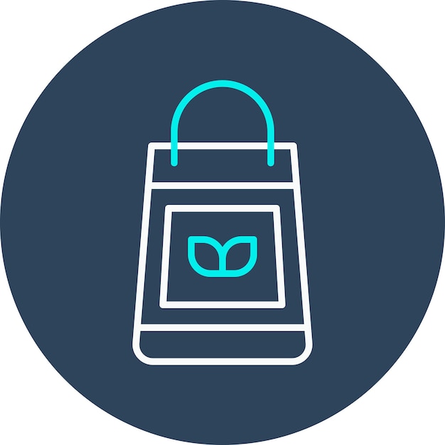 El icono vectorial de la bolsa ecológica se puede utilizar para el conjunto de iconos de energía sostenible