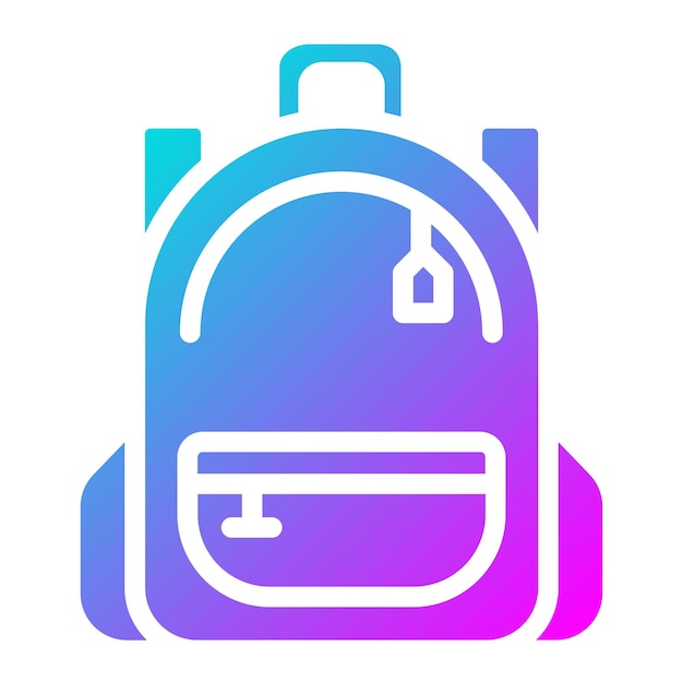 El icono vectorial de la bolsa escolar se puede utilizar para el conjunto de iconos de regreso a la escuela