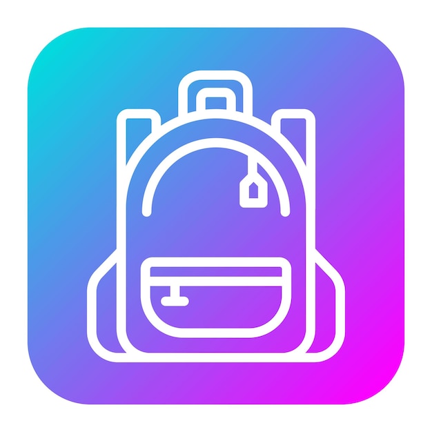 El icono vectorial de la bolsa escolar se puede utilizar para el conjunto de iconos de regreso a la escuela