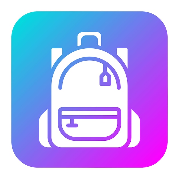 El icono vectorial de la bolsa escolar se puede utilizar para el conjunto de iconos de regreso a la escuela