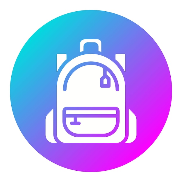 El icono vectorial de la bolsa escolar se puede utilizar para el conjunto de iconos de regreso a la escuela