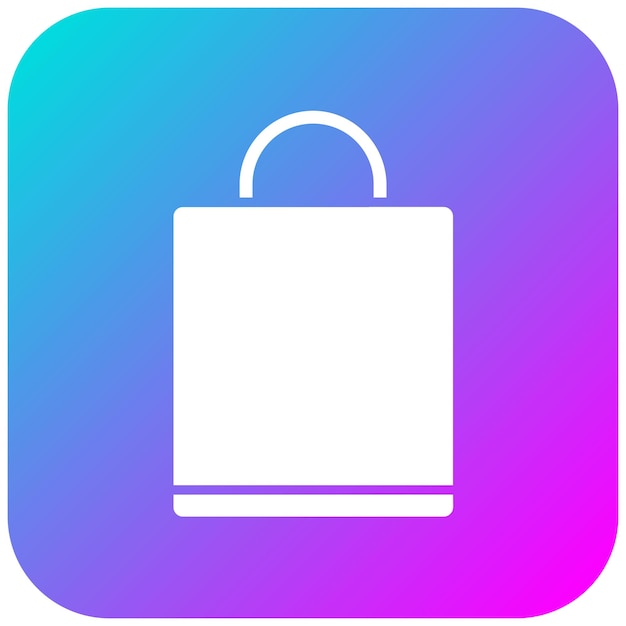 El icono vectorial de la bolsa de papel se puede usar para el conjunto de iconos de compras del viernes