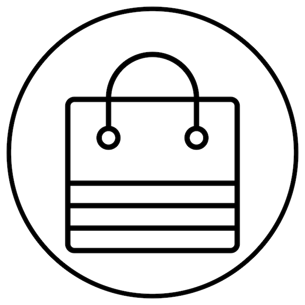 El icono vectorial de la bolsa de playa se puede usar para el conjunto de iconos de verano