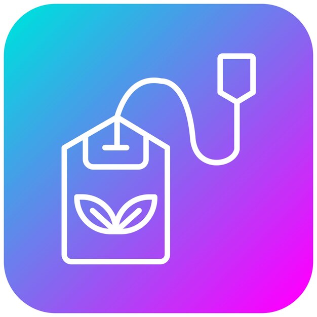 El icono vectorial de la bolsa de té se puede utilizar para el conjunto de iconos de nutrición
