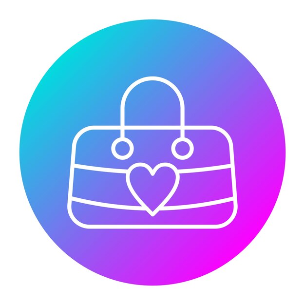 El icono vectorial del bolso de mano se puede usar para el conjunto de iconos del spa