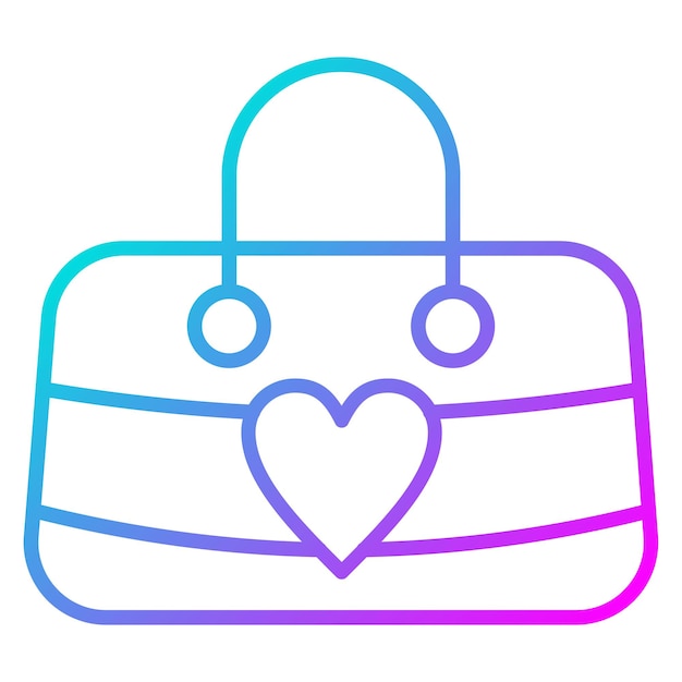 El icono vectorial del bolso de mano se puede usar para el conjunto de iconos del spa