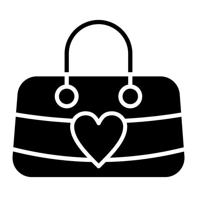 El icono vectorial del bolso de mano se puede usar para el conjunto de iconos del spa